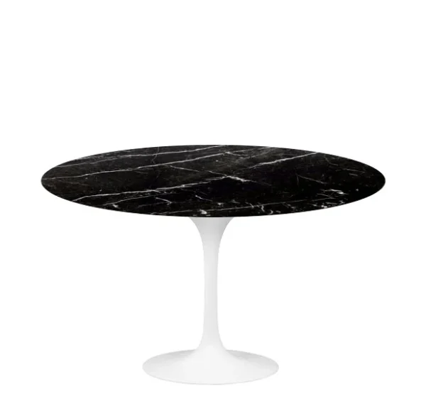 Mesa de Jantar Saarinen Tulipa Redonda - 120 cm - Marmore Nero Marquina - Imagem 2