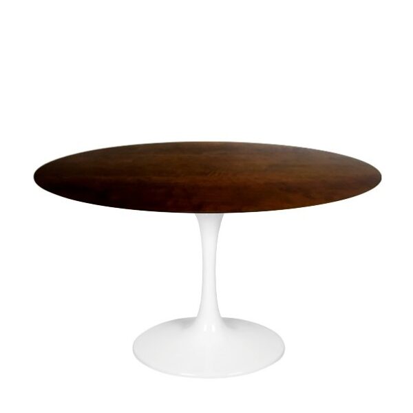 Mesa de Jantar Saarinen Tulipa Redonda - 137 cm - Cinamomo Castanho