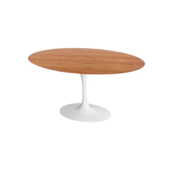 Mesa de Jantar Saarinen Tulipa - Oval - 120x80 cm - Madeira Freijo