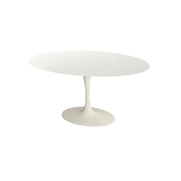Mesa de Jantar Saarinen Tulipa - Oval - 120x80 cm - Quartzo Branco Zeus - Imagem 2