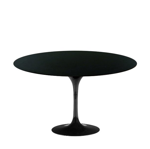 Mesa de Jantar Saarinen Tulipa Redonda - 120 cm - Laca Acetinada Preta