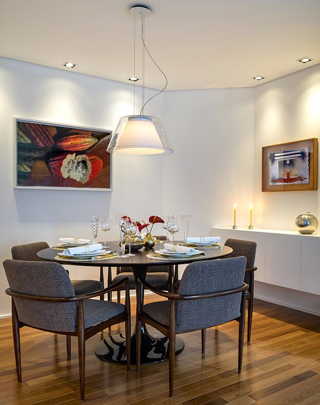 Mesa de Jantar Saarinen Tulipa Redonda - 120 cm - Laca Acetinada Preta - Imagem 2