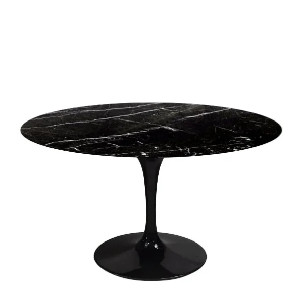 Mesa de Jantar Saarinen Tulipa Redonda - 150 cm - Marmore Nero Marquina