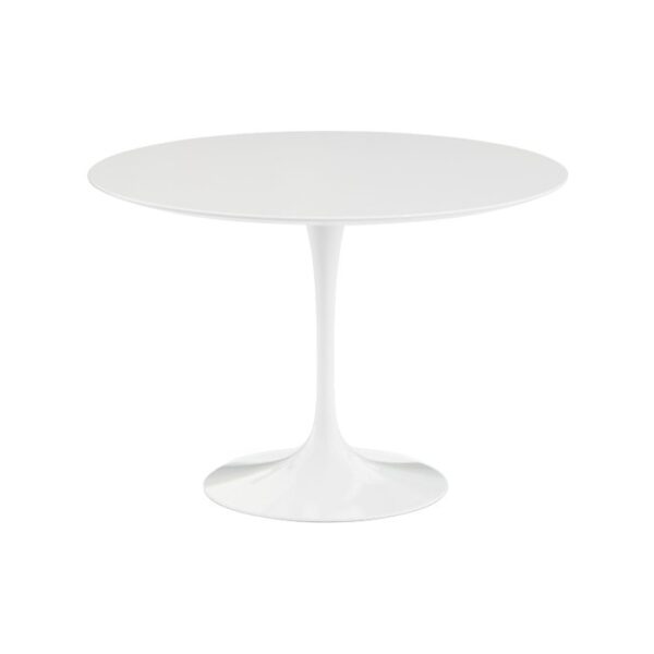 Mesa de Jantar Saarinen Tulipa Redonda - 90 cm - Quartzo Branco Zeus