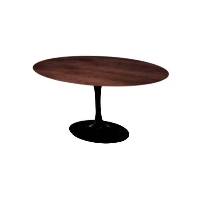 Mesa de Jantar Saarinen Tulipa - Oval - 120x80 cm - Cinamomo Castanho - Imagem 3