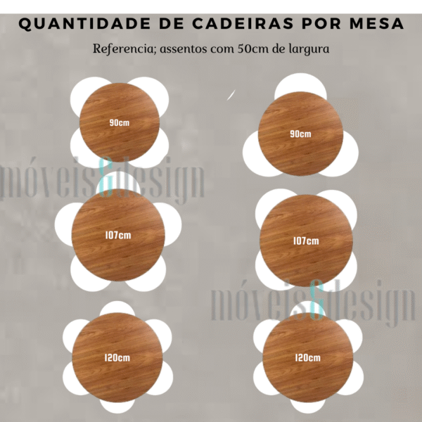 Mesa de Jantar Saarinen Tulipa Redonda - 107 cm - Laca Acetinada Branca - Imagem 6