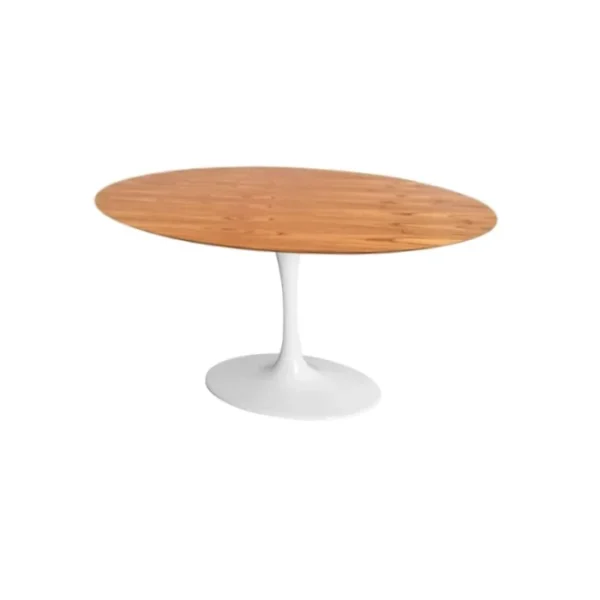 Mesa de Jantar Saarinen Tulipa - Oval - 120x80 cm - Madeira Cinamomo