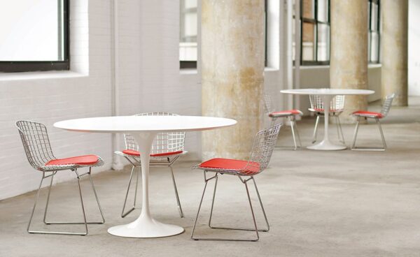 Mesa de Jantar Saarinen Tulipa Redonda - 90 cm - Laca Acetinada Branca - Imagem 5
