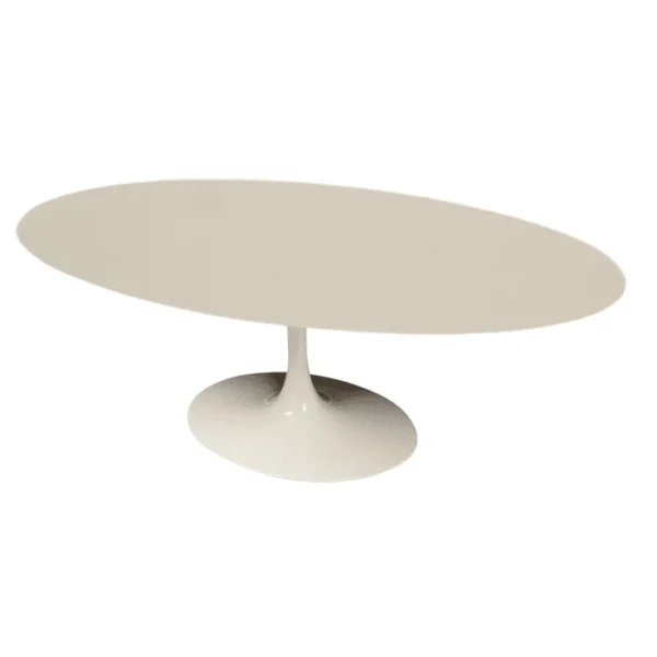Mesa de Jantar Saarinen Tulipa - Oval - 180x100 cm - Quartzo Bege Vanilla