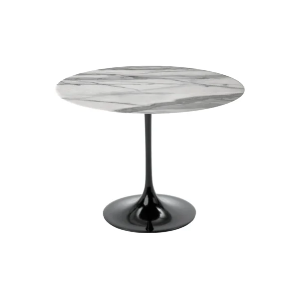 Mesa Lateral Tulipa Saarinen Redonda - 50 cm - Marmore Carrara - Imagem 2