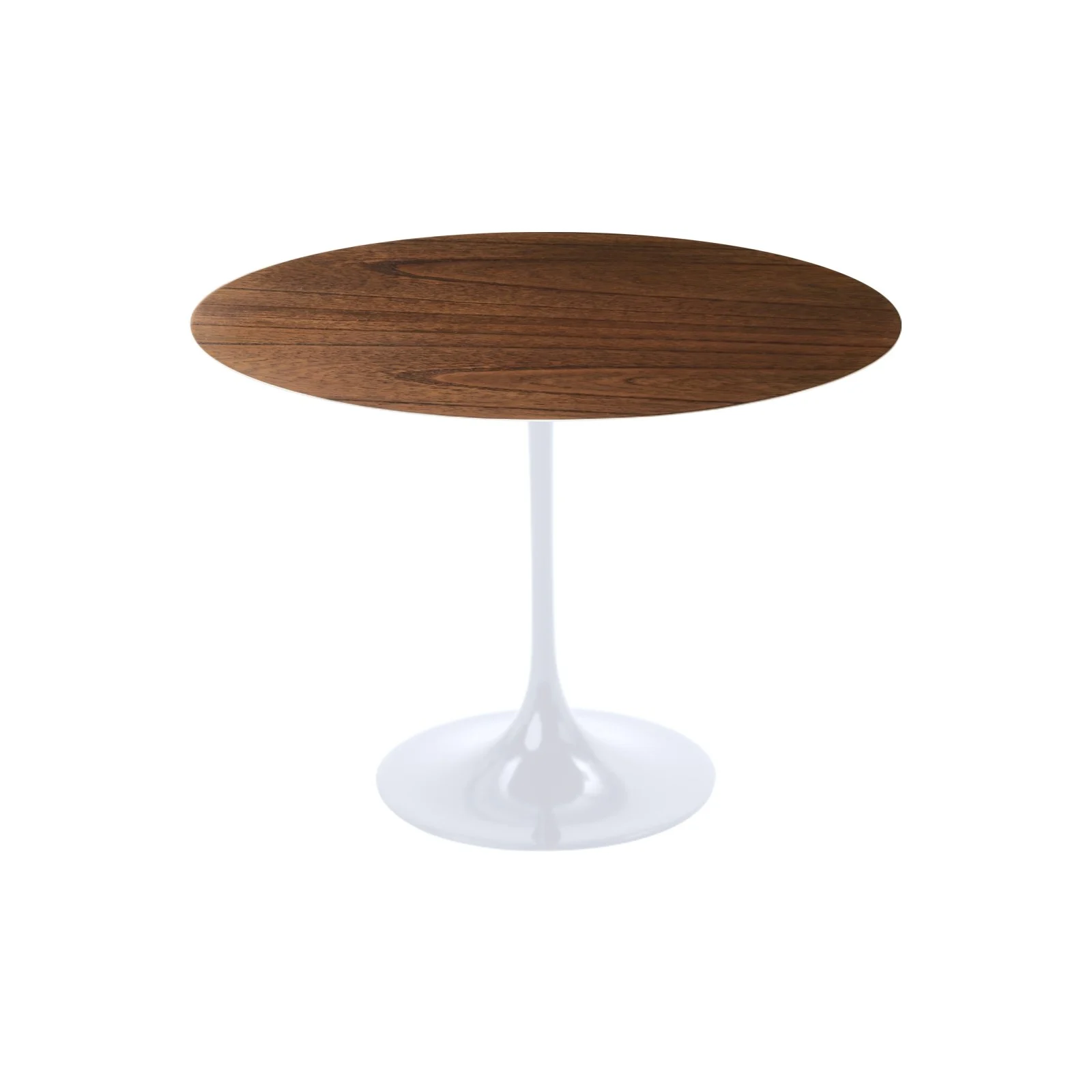Mesa Lateral Tulipa Saarinen Redonda - 50 cm - Cinamomo Castanho
