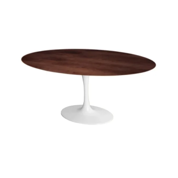 Mesa de Jantar Saarinen Tulipa - Oval - 140x90 cm - Cinamomo Castanho