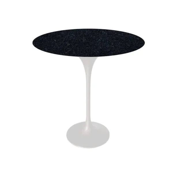 Mesa Lateral Saarinen Tulipa Redonda - 50 cm - Granito Preto Absoluto - Imagem 2
