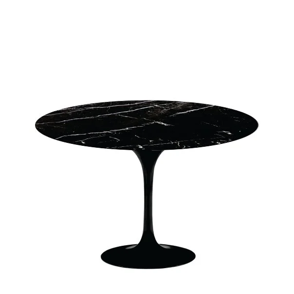 Mesa de Jantar Saarinen Tulipa Redonda - 80 cm - Marmore Nero Marquina