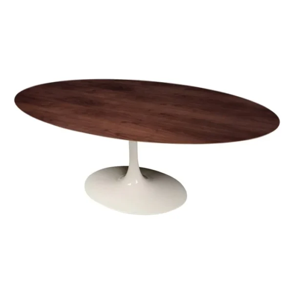 Mesa de Jantar Tulipa Saarinen - Oval - 160x90 cm - Cinamomo Castanho