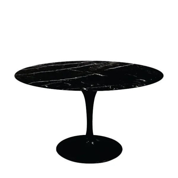Mesa de Jantar Saarinen Tulipa Redonda - 137 cm - Marmore Nero Marquina