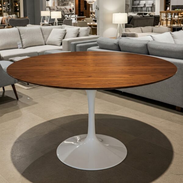 Mesa de Jantar Saarinen Tulipa Redonda - 107 cm - Madeira Pau Ferro - Imagem 4