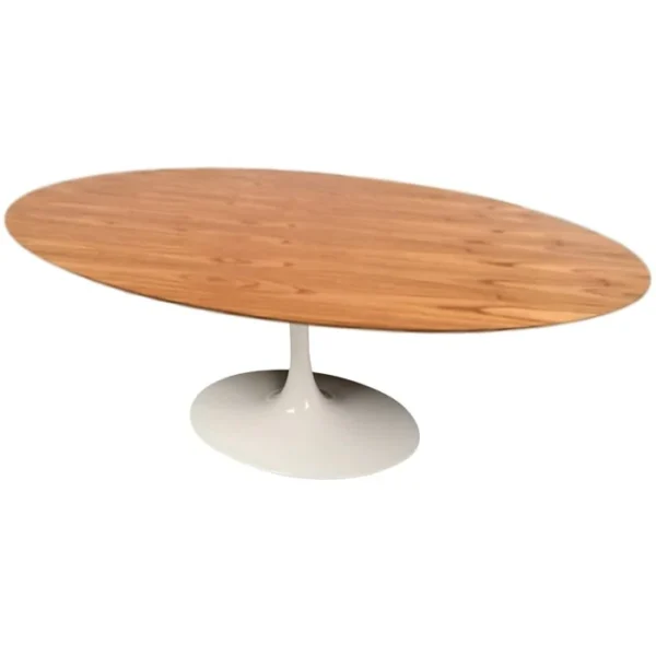 Mesa de Jantar Saarinen Tulipa - Oval - 235x122 cm - Madeira Cinamomo