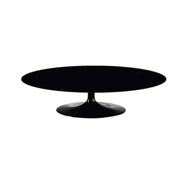 Mesa de Centro Saarinen Tulipa Oval - 137x91 cm - Granito Preto Absoluto
