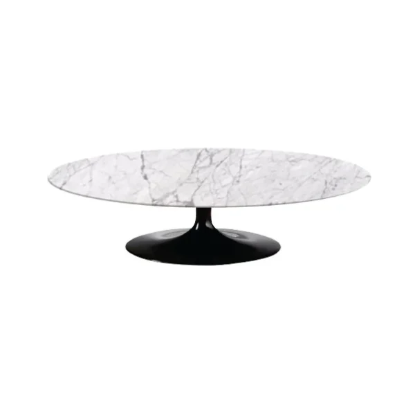 Mesa de Centro Saarinen Tulipa Oval - 137x91 cm - Marmore Carrara - Imagem 2