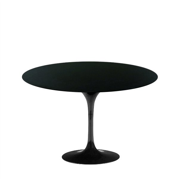 Mesa de Jantar Saarinen Tulipa Redonda - 90 cm - Laca Acetinada Preta
