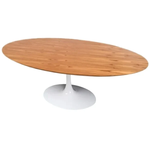 Mesa de Jantar Saarinen Tulipa - Oval - 198x122 cm - Madeira Cinamomo - Imagem 2
