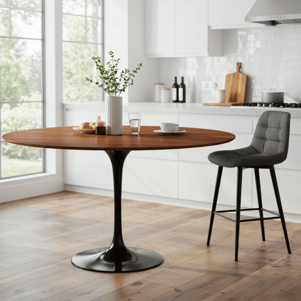 Mesa de Jantar Saarinen Tulipa Redonda - 90 cm - Madeira Pau Ferro - Imagem 3