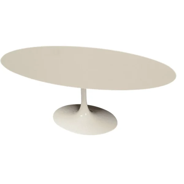 Mesa de Jantar Saarinen Tulipa - Oval - 198x122 cm - Quartzo Bege Vanilla