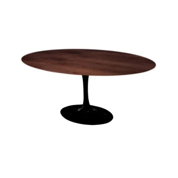 Mesa de Jantar Saarinen Tulipa - Oval - 140x90 cm - Cinamomo Castanho - Imagem 3