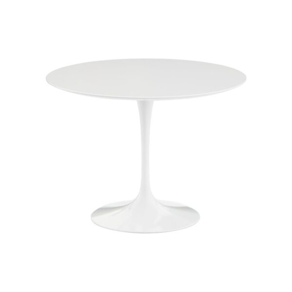 Mesa de Jantar Saarinen Tulipa Redonda - 80 cm - Quartzo Branco Zeus