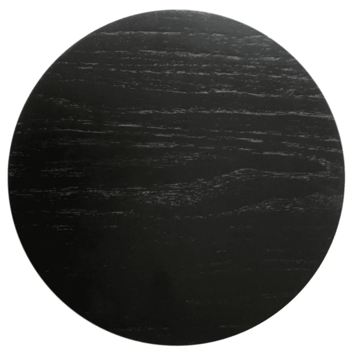 Mesa de Jantar Cone Redonda 90 cm - Lâmina de Madeira Ebanizada - Imagem 3