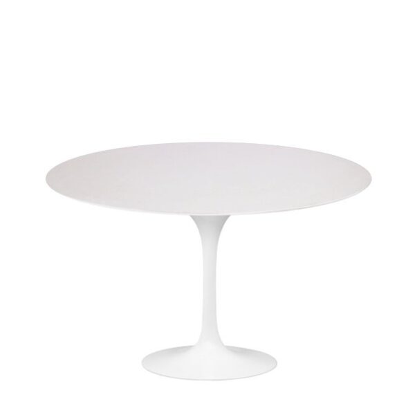 Mesa de Jantar Saarinen Tulipa Redonda - 107 cm - Laca Acetinada Branca
