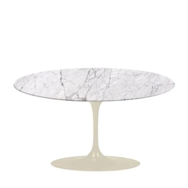 Mesa de Jantar Saarinen Tulipa - Oval - 180x100 cm - Marmore Carrara - Imagem 8