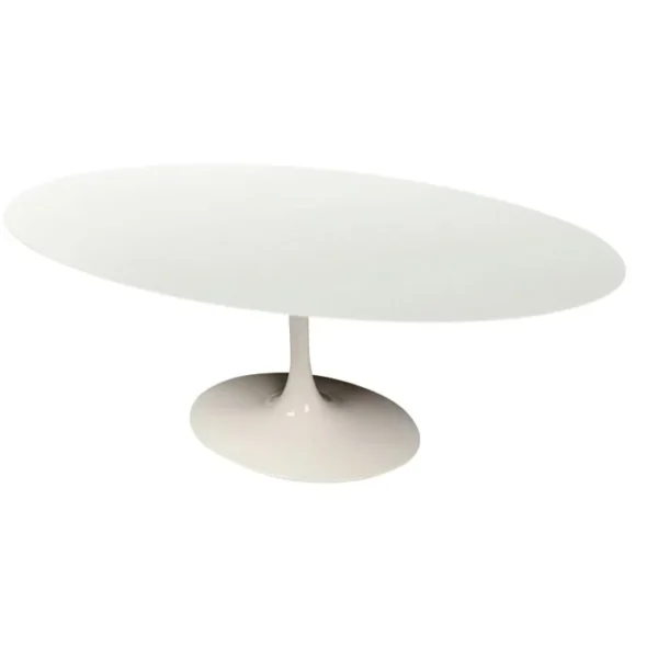 Mesa de Jantar Saarinen Tulipa - Oval - 198x122cm - Quartzo Branco Zeus - Imagem 3