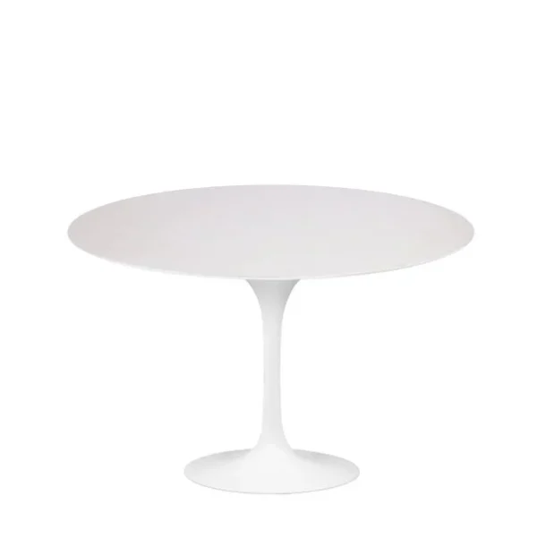 Mesa de Jantar Saarinen Tulipa Redonda - 80 cm - Laca Acetinada Branca