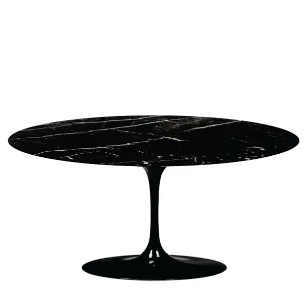 Mesa de Jantar Saarinen Tulipa - Oval - 235x122 cm - Mármore Nero Marquina - Imagem 3