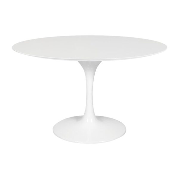Mesa de Jantar Saarinen Tulipa Redonda -137 cm - Quartzo Branco Zeus