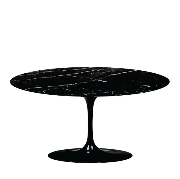 Mesa de Jantar Saarinen Tulipa - Oval - 198x122 cm - Nero Marquina - Imagem 3