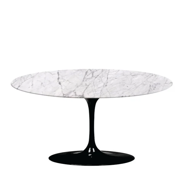 Mesa de Jantar Saarinen Tulipa - Oval - 198x122 cm - Marmore Carrara - Imagem 6