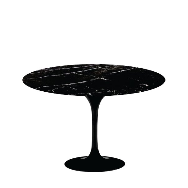 Mesa de Jantar Saarinen Tulipa Redonda - 90 cm - Marmore Nero Marquina