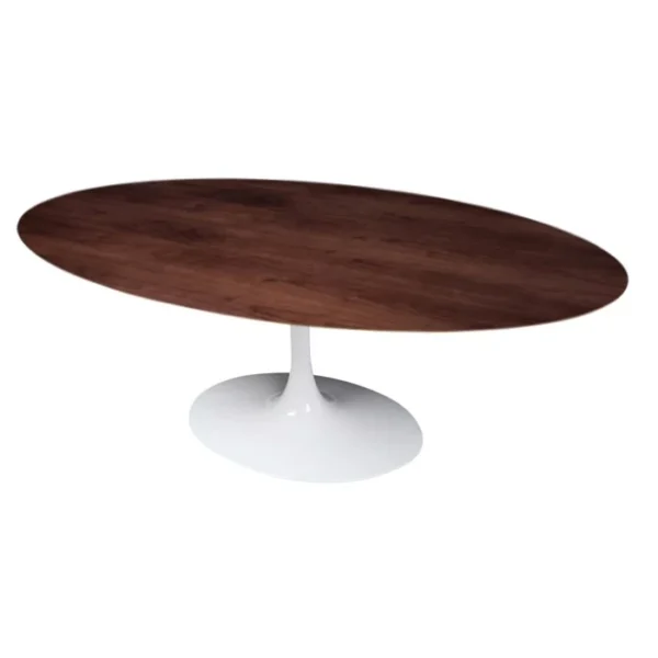 Mesa de Jantar Tulipa Saarinen - Oval - 180x100 cm - Cinamomo Castanho - Imagem 2