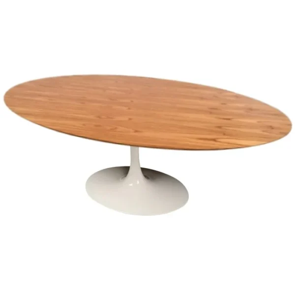 Mesa de Jantar Saarinen Tulipa - Oval - 198x122 cm - Madeira Cinamomo