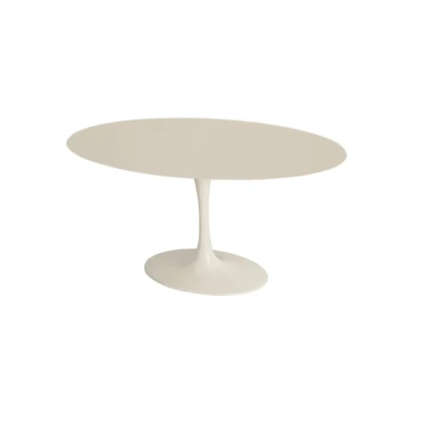 Mesa de Jantar Saarinen Tulipa - Oval - 120x80 cm - Quartzo Bege Vanilla