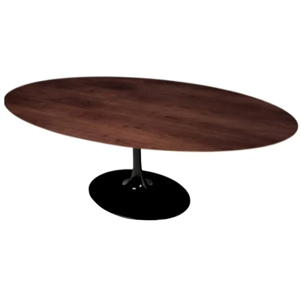 Mesa de Jantar Tulipa Saarinen - Oval - 235x122 cm - Cinamomo Castanho