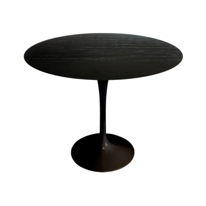 Mesa de Jantar Saarinen Tulipa Redonda - 90 cm - Madeira Ebanizada