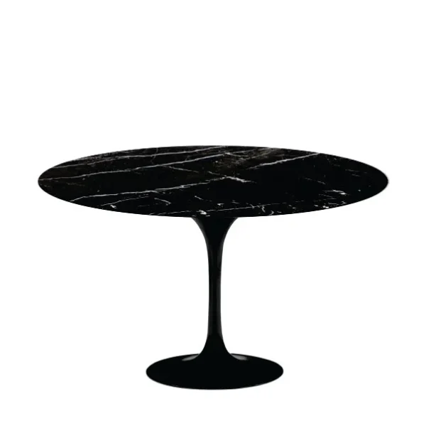 Mesa de Jantar Saarinen Tulipa Redonda - 120 cm - Marmore Nero Marquina