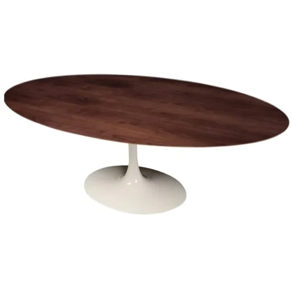 Mesa de Jantar Tulipa Saarinen - Oval - 235x122 cm - Cinamomo Castanho - Imagem 3