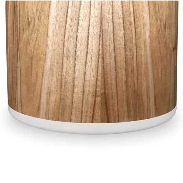 Mesa de Jantar Noêmia Redonda 120 cm com Base em Madeira e Tampo Laca Off White com Vidro - Imagem 4