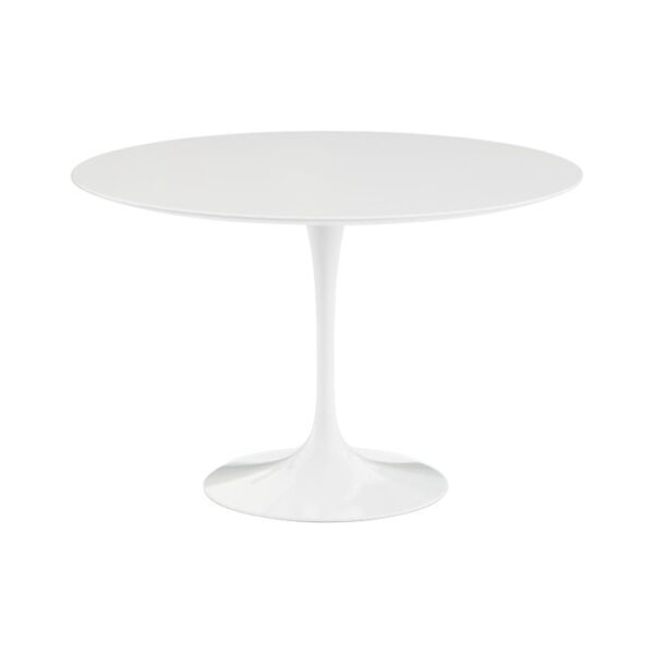 Mesa de Jantar Saarinen Tulipa Redonda - 107 cm - Quartzo Branco Zeus