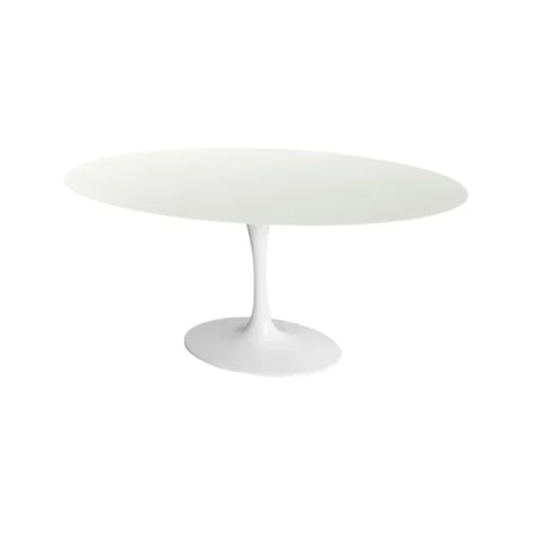 Mesa de Jantar Saarinen Tulipa - Oval - 140x90 cm - Quartzo Branco Zeus
